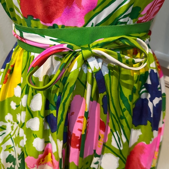 Englantine Rose Floral Print Long Gown / Maxi Dress by Bergdorf Goodman -  S - Picture 9 of 16